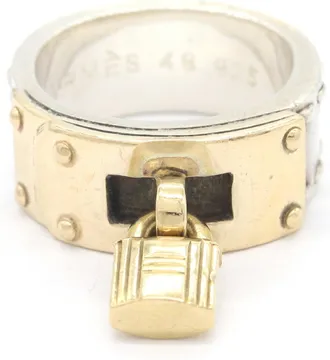 Herm&egrave;s Yellow Gold (18K) Sterling Silver 925 Band Ring (Pre-Owned)