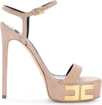 Elisabetta Franchi Schoenen, Dames, Beige, 38 EU, Su&egrave;de, Schoenen
