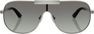 Versace Shield Full Rim Sunglasses - Silver