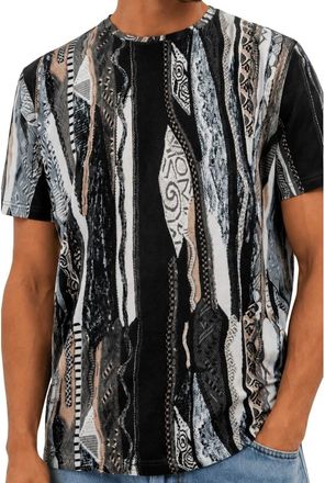 Carlo Colucci Print T-Shirt - Heren - T-shirts - Veelkleurig - XL - Katoen - Tops