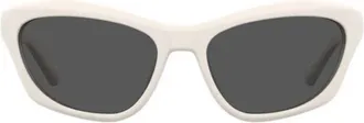 Chiara Ferragni Geometrische Witte Zonnebril - Dames - Zonnebrillen - Wit - 60 MM - Accessoires