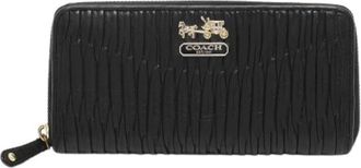 Coach Pre-owned Leren Portemonnee - Dames - Vintage Accessoires - Zwart - ONE Size - Leer - Vintage