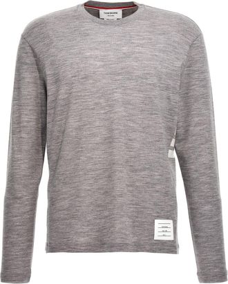Thom Browne Grey 4 Bar sweater