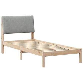 vidaXL Estructura De Cama Marr&oacute;n Y Gris Claro 100 X 200 Cm Vidaxl