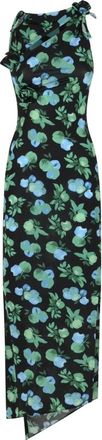 Coperni Asymmetrische Bloemenjurk - Dames - Maxi kleedjes - Veelkleurig - XS - Kleedjes