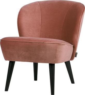 De Eekhoorn Design Sessel Sarah, Samt Altrosa