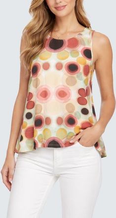 Luukaa D'Celli Elan Printed Thin Cotton Top in Original at Nordstrom, Size 10