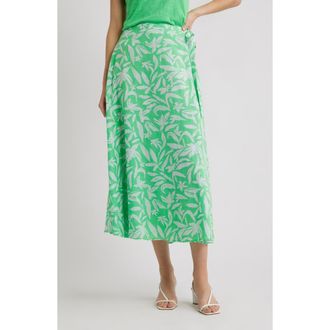 Caslon Wrap Skirt in Green- Blue Hattie Floral at Nordstrom Rack, Size Xx-Large