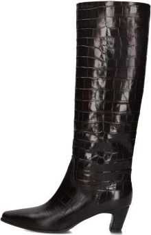 Lina Locchi Elegante Mw 508 Laarzen voor Vrouwen - Dames - Laarzen met Hak - Bruin - 39 EU - Wol - Schoenen
