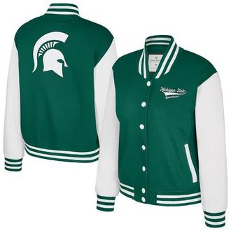 Colosseum Womens Colosseum Green Michigan State Spartans French Baguette Full Snap Fleece Jacket at Nordstrom, Size X-Large