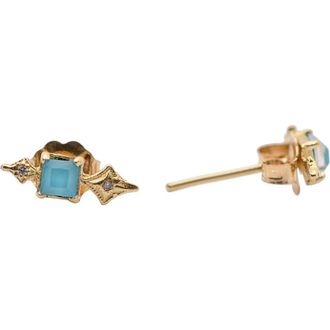 Armenta Crivelli Turquoise & Diamond Stud Earrings at Nordstrom
