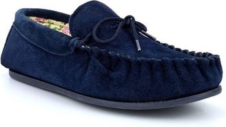 Generic Womens Moccasin Slippers Real Suede Slippers Womens Slippers Ladies Slippers Womens Moccasins Womens Leather Slippers Genuine Leather Pink/Grey/Navy/S