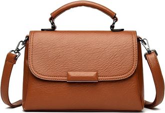 Generic Ladies Handbags Fashion Female Messenger Tote Bags Women Genuine Shoulder Crossbody Sa(Light brown)