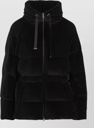 Herno cotton funnel-neck puffer jacket
