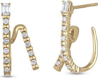 Bony Levy Gatsby 18K Gold Diamond Hoop Earrings in 18Ky Gold at Nordstrom