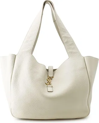 Saint Laurent Dark Beige Handbag Tote Bag (Pre-Owned)