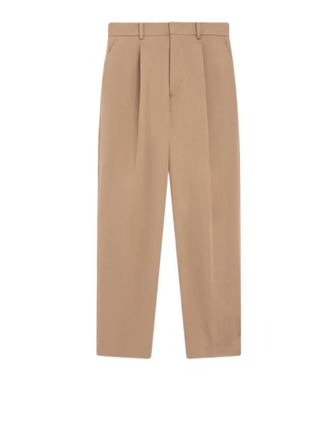 PT01 High-Waisted Cropped Trousers With Pleated Front And Structured Silhouette