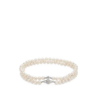 Vivienne Westwood Orb-plaque Two-row Pearl Necklace