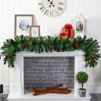 Trade Shop Trade Shop - Ghirlanda Natalizia Albero Di Natale Con Pigne Decorazioni Natalizie 270cm