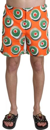 Dolce & Gabbana Orange Cupcake Beachwear Shorts Mens Swimwear