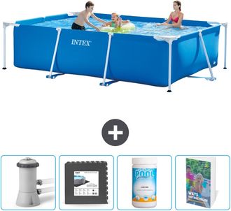 Intex Piscina Con Estructura Rectangular - 300x200x75 Cm - 7-piezas Scb125