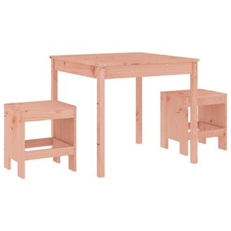 Berkfield Home 3 Piece Garden Bistro Set Solid Wood Douglas in Light Brown