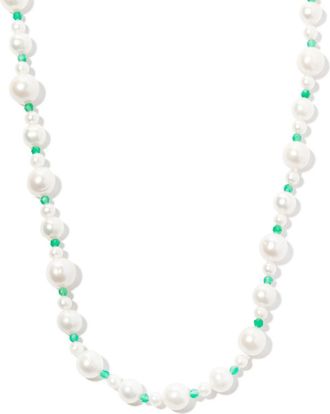 Hatton Labs Sterling Silver XL Pebbles Pearl Necklace - Mens - Sterling Silver