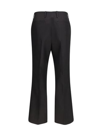 Dries Van Noten Wool Tailored Cropped Trousers - Black