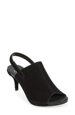 Pedro Garcia Wilmot Leather Peep Toe Sandal in Black at Nordstrom Rack, Size 10Us / 40Eu