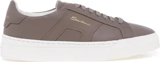 Santoni Schoenen, Dames, Bruin, 36 EU, Leer, DBS Double Buckle Sneaker