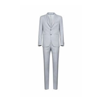 Tagliatore Single Breasted Suits, male, Gray, Size: 2XL Single-breasted Suit Set