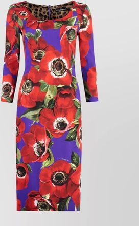 Dolce & Gabbana anemone print sheath dress