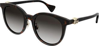 Gucci Brown Gradient Round Ladies Sunglasses GG1073SK 003 54
