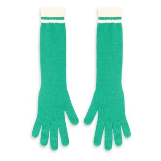 Alberta Ferretti Accessoires, Dames, Groen, S, Wol, Lange handschoenen van wol en kasjmier
