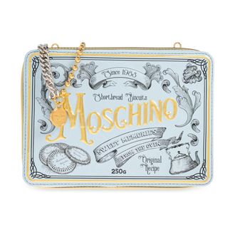 Moschino Clutches, female, Blue, Size: ONE SIZE Handbag with logo