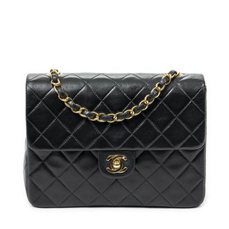 Chanel Pre-owned Womens Mini Classic Straight Flap Shoulder Bag - Black - One Size