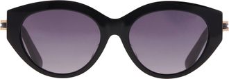 Bulgari Smoke Gradient Cat Eye Ladies Sunglasses BV40046F 01B 56