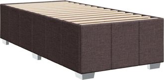 vidaXL Estructura De Cama Sin Colch&oacute;n Tela Marr&oacute;n Oscuro 80x200 Cm Vidaxl