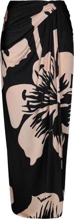 Johanna Ortiz Gonna a fiori Luminosity - Nero