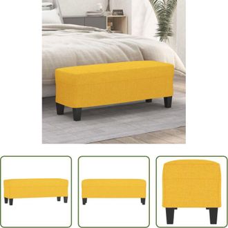 vidaXL vidaXL Panca per letto - Panca Giallo Chiaro 100x35x41 cm in Tessuto