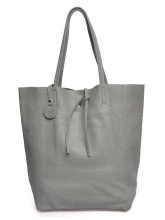 Roberta M Grijs Rundleer Tas