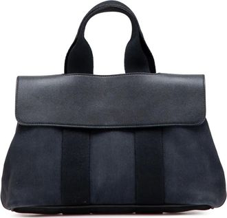 Hermès Borsa a mano Toile Valparaiso PM 2011 - Nero