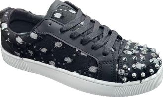 Generic Mens Willow Spike Fashion Trend Versatile Low-top Board Shoes, Black, 6.5-11.5