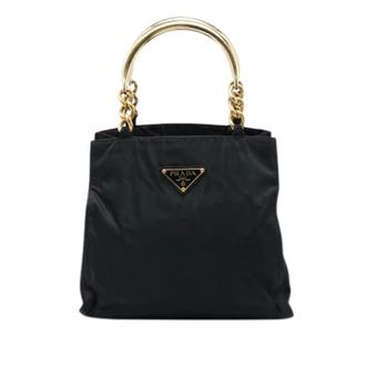 Prada Pre-owned Nylon Top-Handle Handbag - Dames - Vintage Handtas - Zwart - ONE Size - Nylon - Vintage