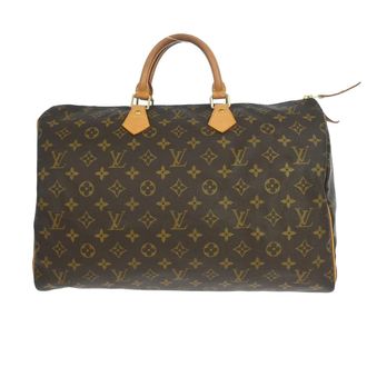Louis Vuitton Speedy Handbag Monogram Canvas Brown Canvas Handbag (Pre-Owned)