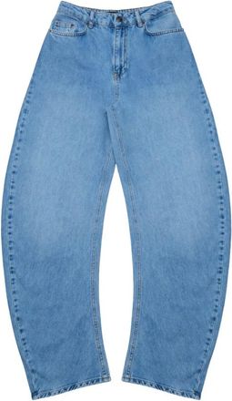 Rotate Draped Barrel Leg Jeans - Dames - Loose Fit Jeans - Blauw - W29 - Katoen - Jeans