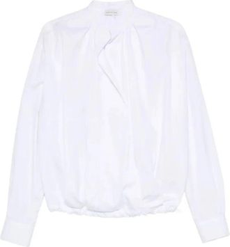 Dries Van Noten Shirts - Dames - Blouses - Wit - L - Katoen - Overhemden