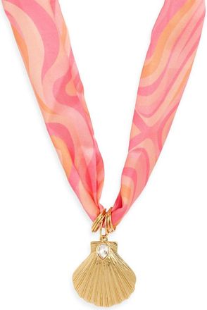 Frasier Sterling Catalina Scarf Shell Pendant Necklace in Pink at Nordstrom