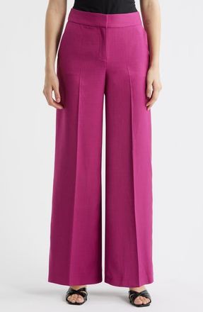 Tahari by ASL Wide Leg Pants in Wild Berry at Nordstrom, Size 12