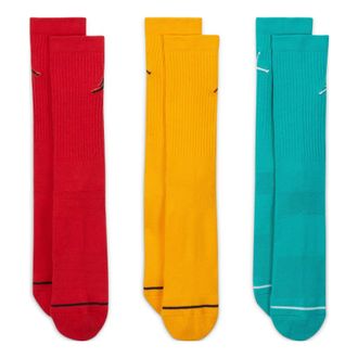 Nike Jordan Air Jordan Jumpman Everyday Max High Crew Socks (3 Pack) Red Yellow Green SX5545-916